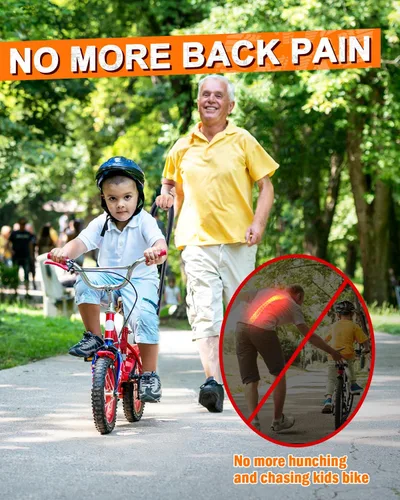 Vista 6 de LEICHTEN Mango de entrenamiento de seguridad para niños, 6 alturas ajustables y resistentes, accesorios de bicicleta de equilibrio para niños