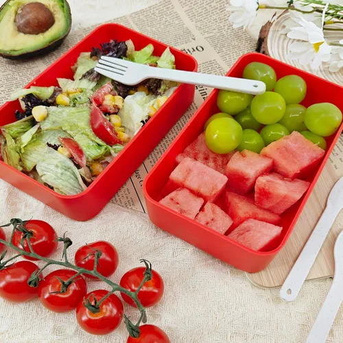 Vista 7 de Bento Boxes Adults - 1200 ML Simple Modern Bento Lunch Box for Men Women Meal Prep Container with Spoon & Fork BPA-Free Microwave/Dishwasher Safe