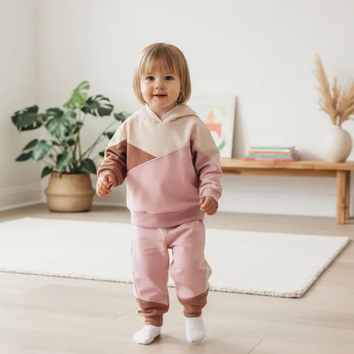 Vista 132 de Conjunto de ropa de otoño e invierno para bebé y niño, sudadera larga con capucha y pantalones para niños pequeños, 6, 12, 18, 24 meses, 2T Adorable
