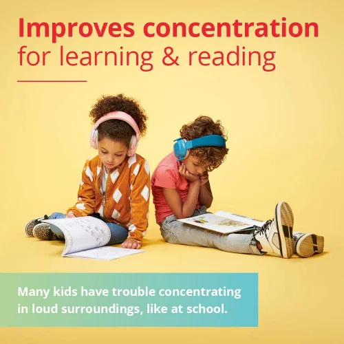 Vista 4 de Alpine Muffy Kids - Protección auditiva - Certificado CE y ANSI - Ajustable para edades de 3 a 16 años - Auriculares con cancelación de ruido