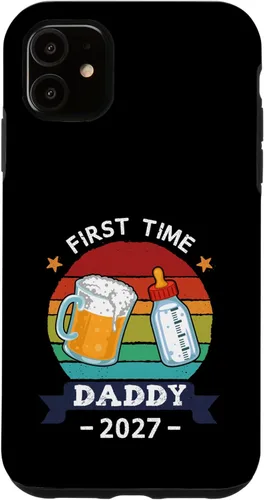 Vista 8 de First Time Daddy 2027 Funny Dad to Be Pregnancy Reveal Case for iPhone 16