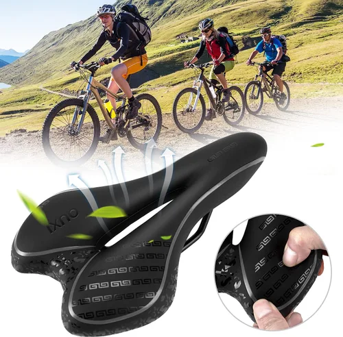 Vista 8 de OUXI Asiento de Bicicleta Cómodo Sillín de Bicicleta de Gel Cómodo de Repuesto Suave Acolchado con Absorción de Impactos Impermeable para MTB