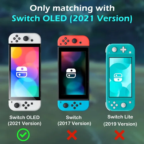 Vista 8 de DLseego Protective Glitter Case Compatible with Switch OLED Console Updated Version, Glitter Bling Soft TPU Cover with Shock-Absorption and