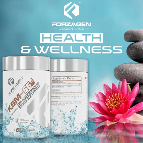 Vista 5 de Forzagen Cápsulas de extracto de raíz de Ashwagandha KSM-66, 600 mg, 60