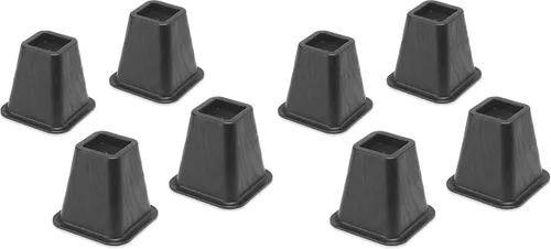 Vista 6 de Elevadores de cama Whitmor - Negro (Juego de 4)