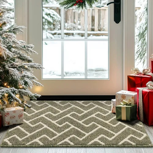 Vista 19 de Juegos de alfombras de cocina de 2 piezas - Alfombras de cocina antideslizantes coloridas para piso - Gruesas, alfombra decorativa de piso de cocina