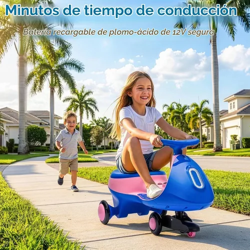 Vista 6 de Winado - Juguete eléctrico de 12 V con pedal, color azul y rosa