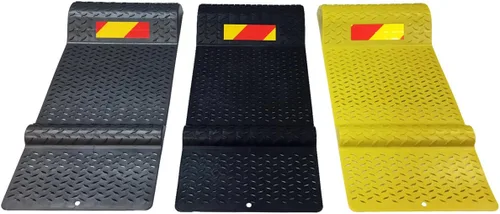 Vista 3 de Tapetes de plástico antideslizantes de guía para estacionar vehículos en garaje , Paquete de 2, Gris