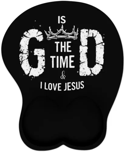Vista 10 de Mousepad Blessed Religious Cross Ergonomic Wrist Support Non-Slip Base Mouse Mat with Wrist Rest Computer Mousemat for Desk Work Accessories Pad