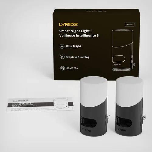Vista 9 de Lyridz - Luz nocturna LED enchufable con sensor de movimiento de 360°, luces nocturnas regulables de 1 a 150 lúmenes para interiores para baño