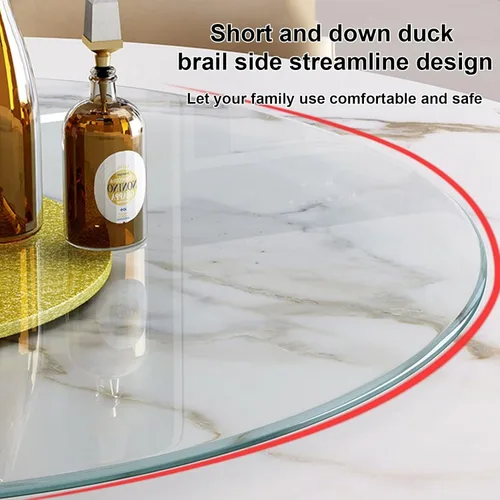 Vista 6 de Tocadiscos redondos de vidrio templado de 20 pulgadas, resistente, silencioso/suave/no es fácil de volcar, bandeja giratoria para servir, Ø 19.7