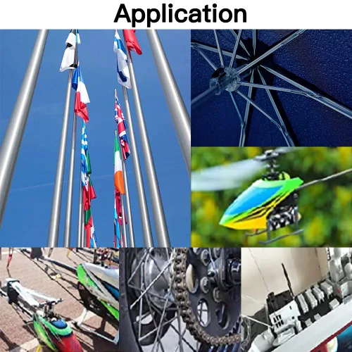 Vista 5 de Feelers - Varilla redonda de aluminio de 3/16" (5mm) de diámetro, varilla sólida de aluminio 6061 para bricolaje, 150mm de longitud, 10