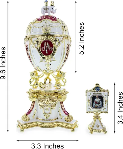 Vista 3 de BestPysanky 1903 Royal Danish Musical Imperial Huevo de Pascua 9.6 pulgadas