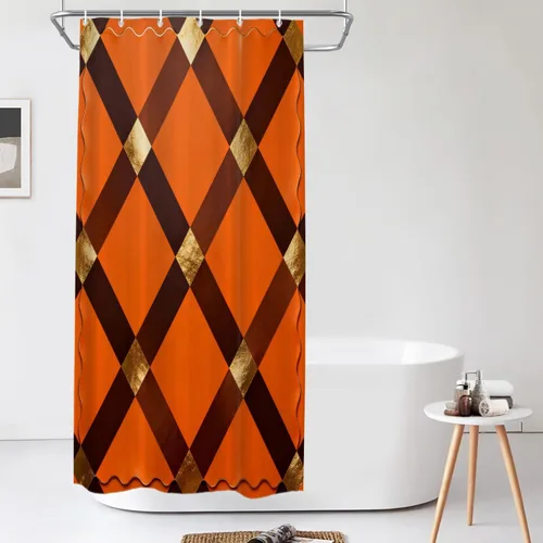 Vista 146 de Shrahala Father and Child Embracing No Hooks Shower Curtain with Snap in Liner Set, Tender Moment Captured Bathroom Décor Polyester Fiber Waterproof