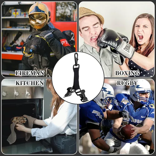 Vista 7 de Yingzhao 2 Pieces Firefighter Glove Clip for Work Safety Glove Holder Strap Belt Clip for Work Firefighter Rescue