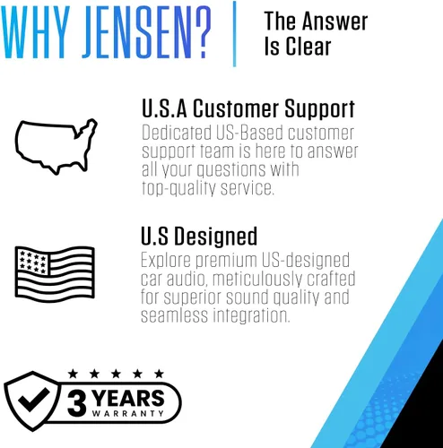 Vista 5 de JENSEN MPR420 - Estéreo de coche con pantalla LCD de 7 caracteres doble DIN Llamadas manos libres Bluetooth y transmisión de música Asistente