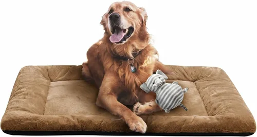 Vista 13 de Alfombrilla de cama para jaula de perro para perros extra pequeños. Cama de jaula de perro ultra suave. Alfombrilla de perrera lavable y Rosa