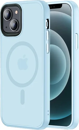 Vista 118 de Tigowos Funda Magnética para iPhone Air Compatible con MagSafe Resistente a Caídas de 16 Pies Cubierta Trasera con Sensación de Piel Mate a Prueba