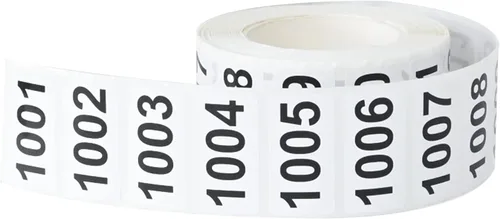 Vista 7 de DGBDPACK Etiquetas numeradas consecutivamente, 1.5 x 0.79 pulgadas (0001-1000)