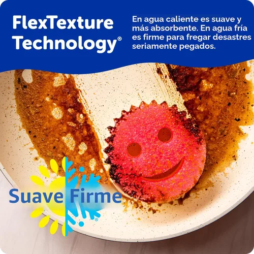 Vista 3 de Scrub Daddy Esponjas de Color – Esponjas multiusos para platos sin arañazos para limpieza de cocina, baño y hogar – Hechas con espuma de polímero