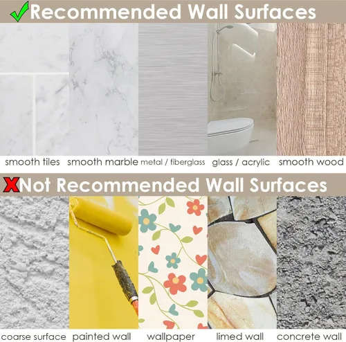 Vista 6 de Shower Caddy Adhesive Replacement Stickers, Shower Organizer Adhesive Replacement, Assorted Wire Hook 10 Pack