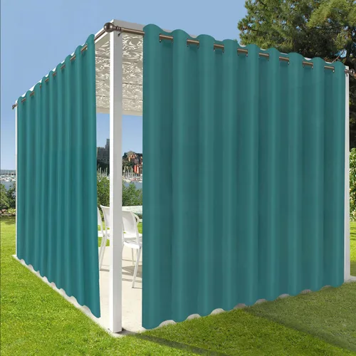 Vista 27 de OutdoorLines Cortinas impermeables para interiores y exteriores para patio – Panel de cortina de privacidad y bloqueo solar con ojales, resistente a