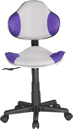 Vista 18 de JJS Silla ejecutiva de computadora con respaldo bajo para oficina en casa, silla ergonómica de malla con base extra grande y almohadillas, negro/gris