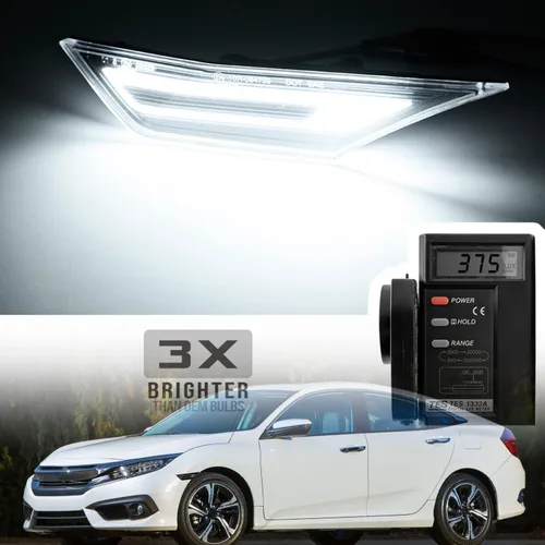 Vista 3 de Luces LED de posición laterales para Honda Civic 2016 2017 2018 2019 2020 2021 10 generación Sedan Coupé Hatchback Carrera GT RS 911