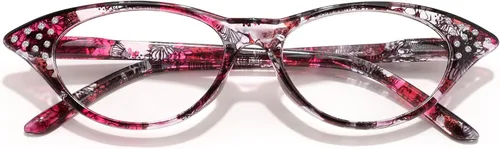 Vista 8 de FEISEDY Gafas de lectura ligeras de ojo de gato para mujeres retro pequeños antirreflejos lectores B0042