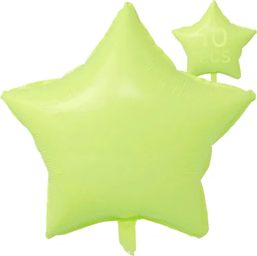 Vista 24 de Globos de estrella roja de 18 pulgadas, 10 globos metálicos de aluminio de helio con forma de estrella roja para decoración de fiesta de cumpleaños