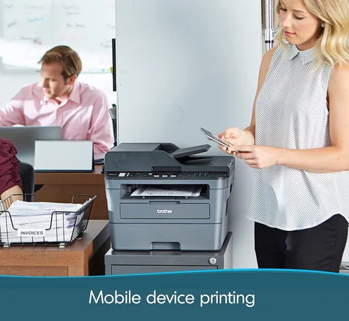 Vista 4 de Brother MFC-L2717DW Impresora multifunción láser todo en uno, monocromática compacta, fax de escaneo de copias de impresión, impresión dúplex