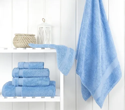 Vista 94 de Cotton Paradise 100% Cotton Turkish Washcloth Set for Bathroom, 4 Piece Soft Absorbent Small Hand Face Towels Wash Rags, Lilac