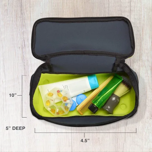 Vista 4 de Lewis N. Clark Kit de aseo Travelflex, Carbón vegetal, Para equipaje, equipaje de mano o maleta