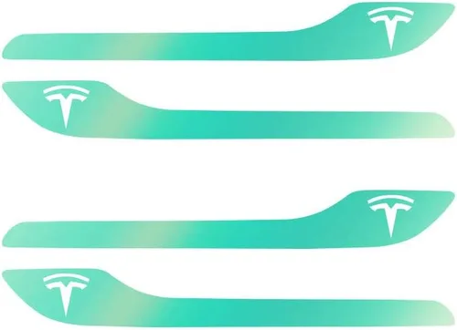 Vista 35 de IPG Kit de 4 calcomanías para manija de puerta de Tesla Model 3/Model Y (juego de 4) con logotipo de Tesla (fibra de carbono negra)