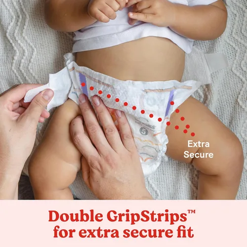 Vista 2 de Pañales Huggies tamaño 3, Little Movers para bebés, talla 3 (16-28 libras), 25 unidades, el empaque puede variar