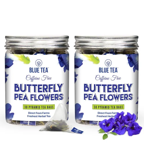 Vista 23 de BLUE TEA - Té de cúrcuma - Ashwagandha - 15 unidades - Bolsa de té a base de plantas Rico en curcumina - Mezcla de hierbas Té de hierbas - Sin