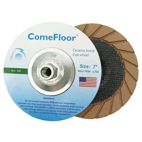 Vista 11 de Rueda de taza de molienda de hormigón Rueda de copa de diamante de cerámica de 7 pulgadas para molienda de piso, se adapta a amoladora angular