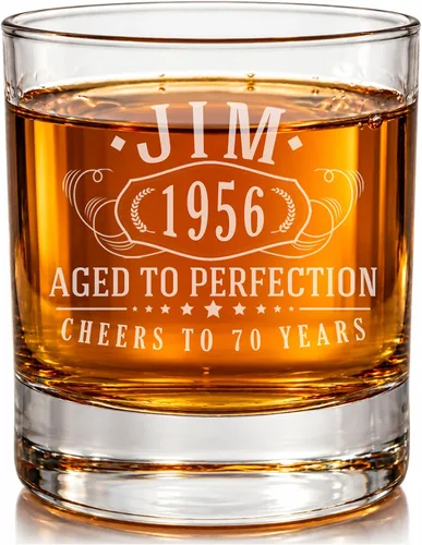 Vista 16 de Vintage 2005 Grabado 11oz Whisky Glass 21st Birthday Regalos para él ella Claro