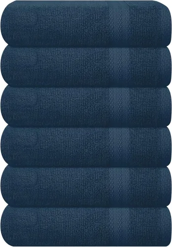 Vista 48 de GLAMBURG Sábana de baño de algodón extra grande premium de 700 GSM 35x70 - 100% algodón peinado - Calidad de hotel y spa de lujo - Duradera