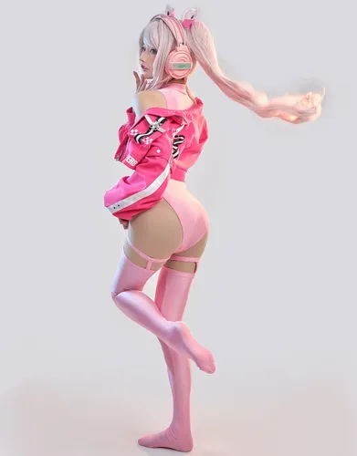 Vista 4 de haikyuu Body de cosplay de Alice para mujer con chaqueta, traje de baño de una pieza con corte de anime, control de abdomen