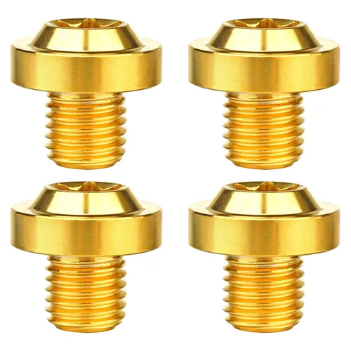 Vista 51 de M10 10 15 20 25 30 35 40 45 50 55 60 mm Tornillo de cabeza hexagonal Torx de titanio, paquete de 4 (M10x10mm, rosca de 1.25mm, plateado)