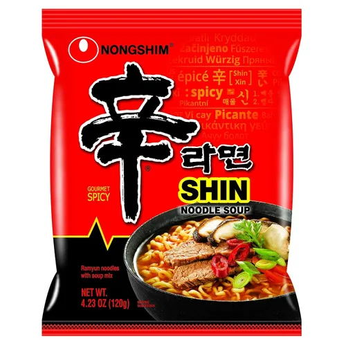 Nong Shim Shin Noodle Ramyun, Picante picante gourmet, paquetes de 4.2 onzas (paquete de 40)