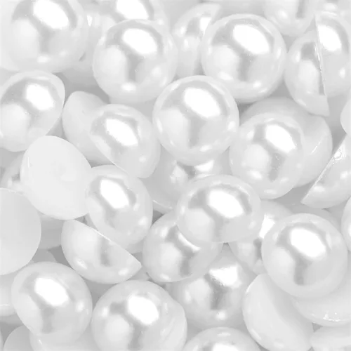 Vista 9 de 5000 PIEZAS de 4mm de Perlas Planas para Artesanía Oro, Perlas de Media Ronda de Imitación a Granel para Proyectos de Manualidades, Perlas de Parte