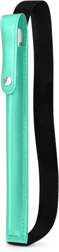 Vista 16 de DTTO Estuche para Apple Pencil Pro, Apple Pencil de 1ª/2ª generación y (USB-C), funda de piel sintética con banda elástica desmontable que se fija