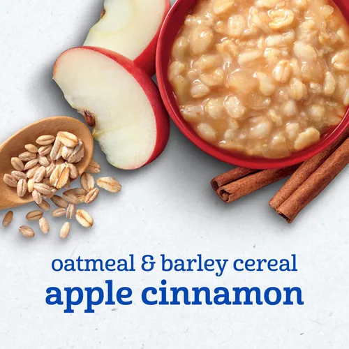 Vista 3 de Gerber Cereales para bebés, avena y cebada, manzana y canela, bandejas de autoalimentación de 4.5 onzas (paquete de 8)