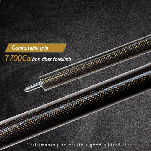 Vista 6 de Taco de piscina profesional de fibra de carbono de 58 pulgadas, estructura de 1/2 con conector de liberación rápida de 3 dientes, punta de cuero