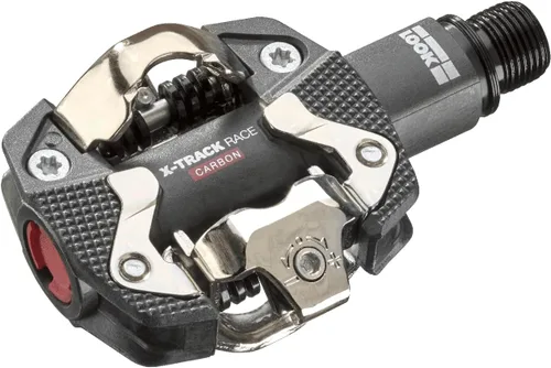 LOOK Cycle - Pedales de bicicleta X-Track Race Carbon MTB - Compatible con mecanismo SPD estándar - Pedal sin clip - Cuerpo de carbono - Eje