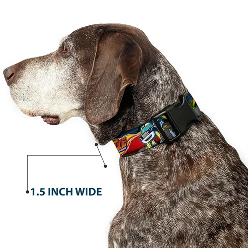 Vista 7 de Collar de perro Clip de plástico Blaze and The Monster Machines 6 Trucks Group Pose 15 a 26 pulgadas 1.0 pulgadas de ancho