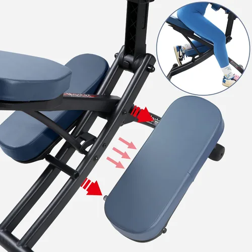 Vista 5 de Master Massage Rio Silla de masaje portátil - Azul real, ligera, 24 libras, marco plegable de aluminio, totalmente ajustable