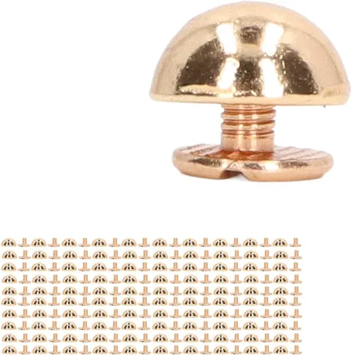 Vista 8 de TOPINCN Kit de remaches de cuero, 100 juegos, collares, falda de cuero, bolsas de 0.315 in, tornillos de hongo, accesorios de semicírculo, remaches